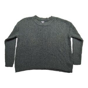 Aerie Sweater Knit Waffle Cotton Blend Olive Green Womens XS